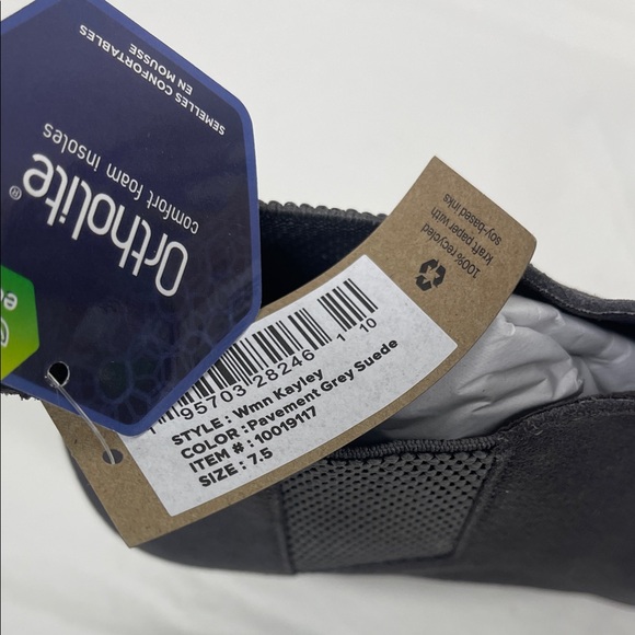 TOMS Charcoal Suede Wedge Booties - Picture 10 of 12